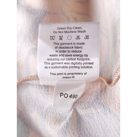 Miaou Vivi Mini Dress Size M Parisian Flower Orange $275 - Picture 13 of 15